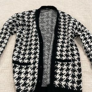 Black and white cardigan